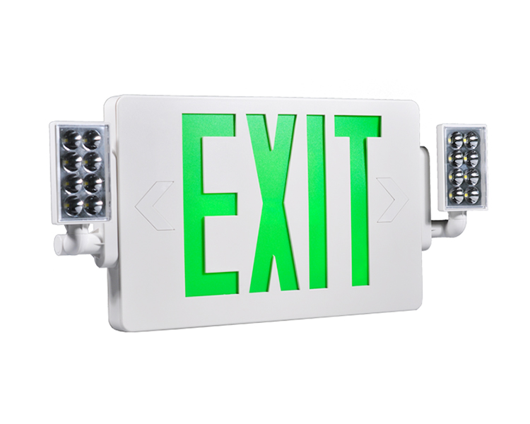 JLECD2GW-Green Emergency Fire Exit Lights med LED-hoder