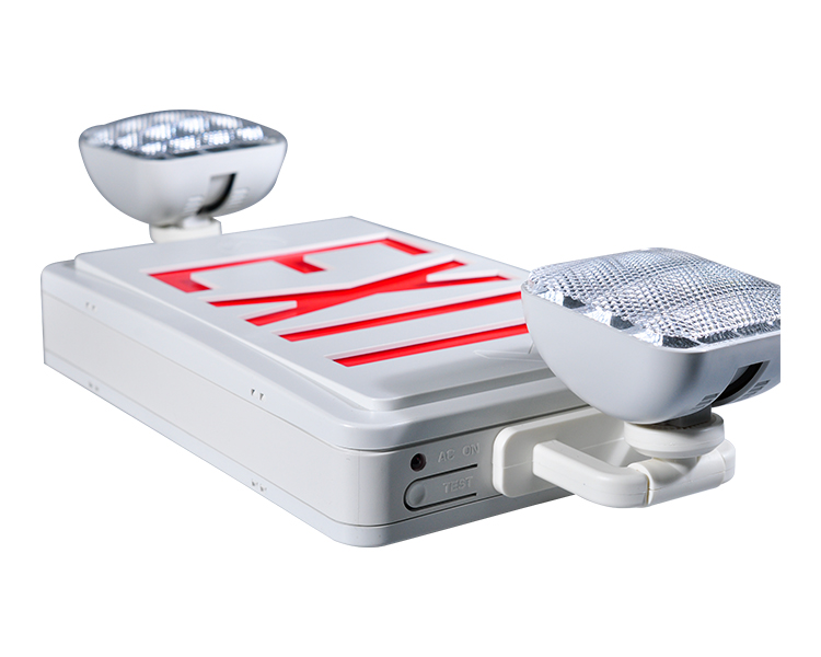JLEC2BCW-Bi-Color LED Combo Emergency Exit-skilt med LED-hoder