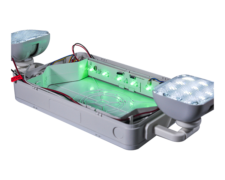 JLEC2BCW-Bi-Color LED Combo Emergency Exit-skilt med LED-hoder