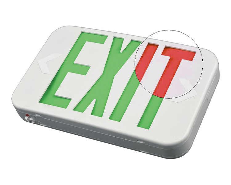 EZXTEU2BCWEM (EZCXTEU2BCWEM) -Bi-Color Compact Size LED Exit Sign