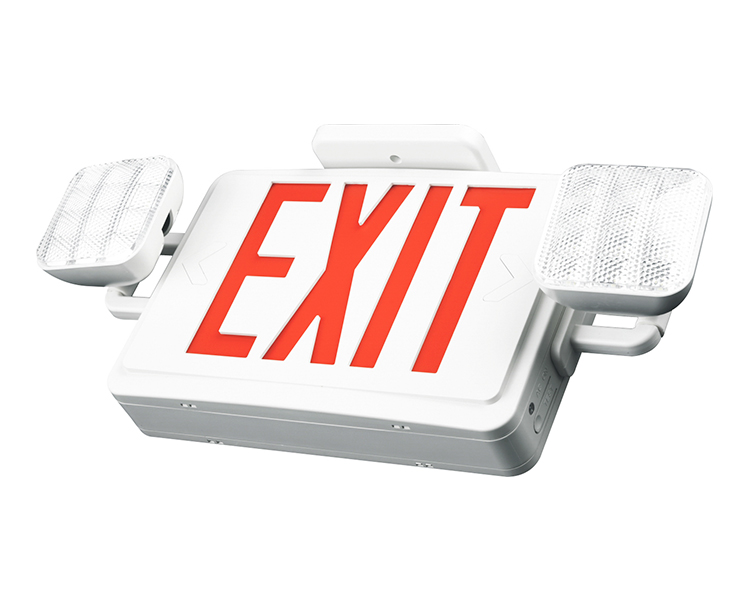 JLEC2RW-EXIT Emergency Light Combo med røde bokstaver