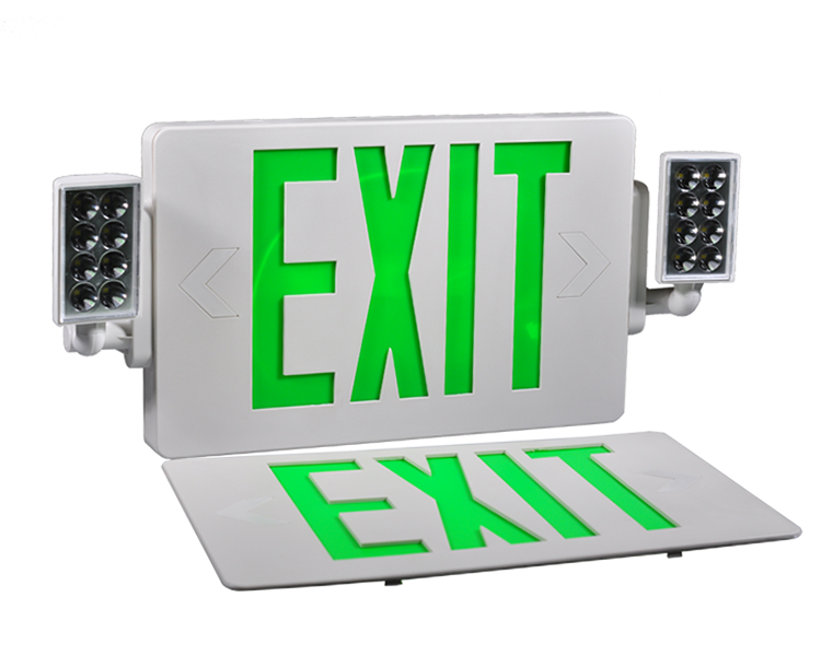 JLECD2GW-Green Emergency Fire Exit Lights med LED-hoder
