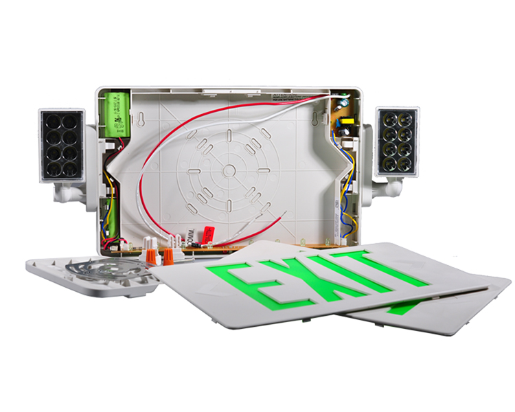 JLECD2GW-Green Emergency Fire Exit Lights med LED-hoder