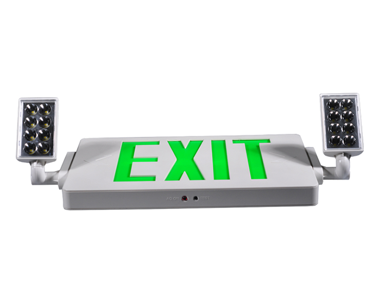 JLECD2GW-Green Emergency Fire Exit Lights med LED-hoder