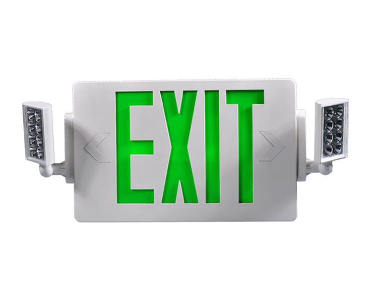 JLECD2GW-Green Emergency Fire Exit Lights med LED-hoder