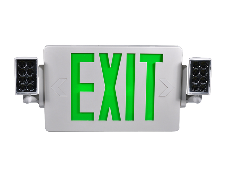 JLECD2GW-Green Emergency Fire Exit Lights med LED-hoder