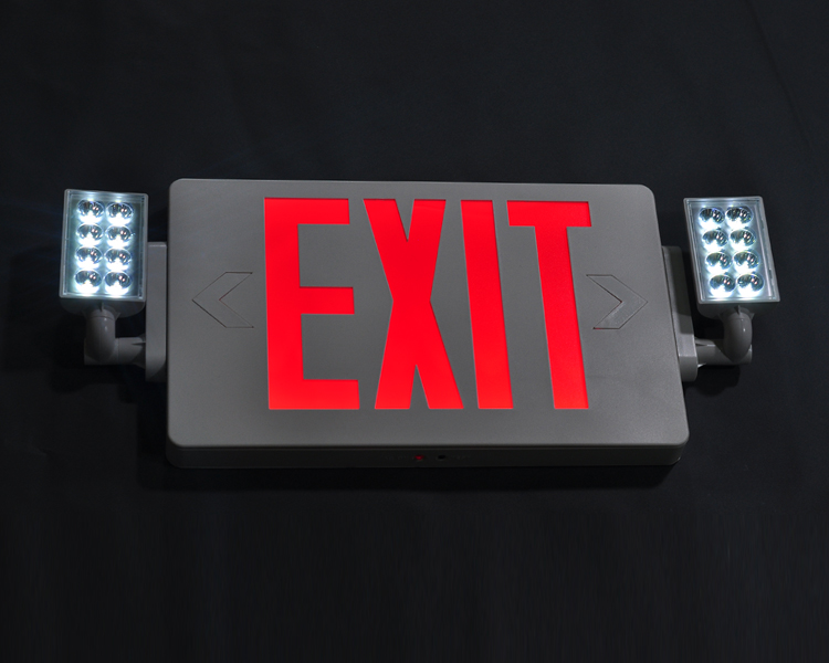 JLECD2RW-EFRENCY Fire Exit Lights med røde bokstaver