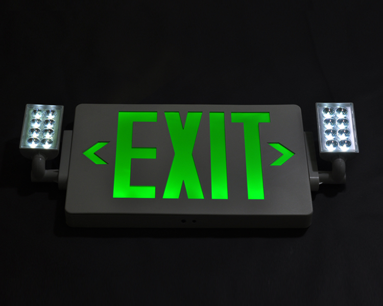 JLECD2GW-Green Emergency Fire Exit Lights med LED-hoder