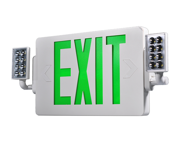 JLECD2GW-Green Emergency Fire Exit Lights med LED-hoder