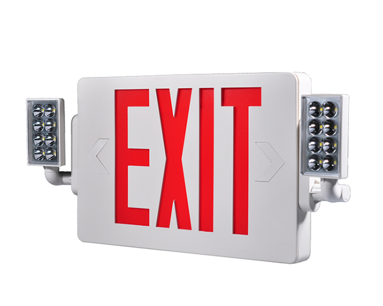 JLECD2RW-EFRENCY Fire Exit Lights med røde bokstaver