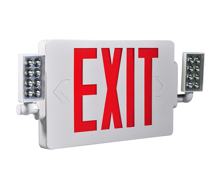 JLECD2RW-EFRENCY Fire Exit Lights med røde bokstaver