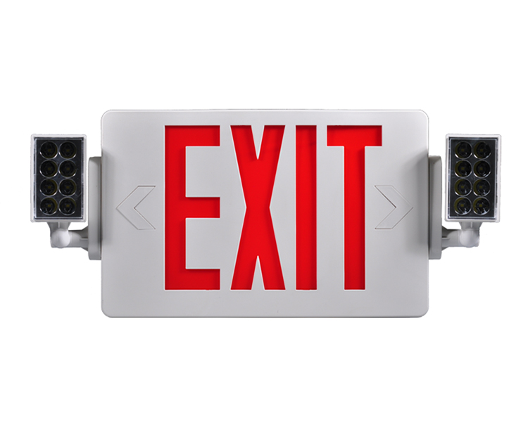 JLECD2RW-EFRENCY Fire Exit Lights med røde bokstaver