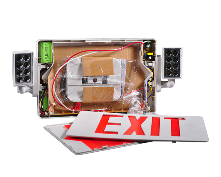 JLECD2RW-EFRENCY Fire Exit Lights med røde bokstaver