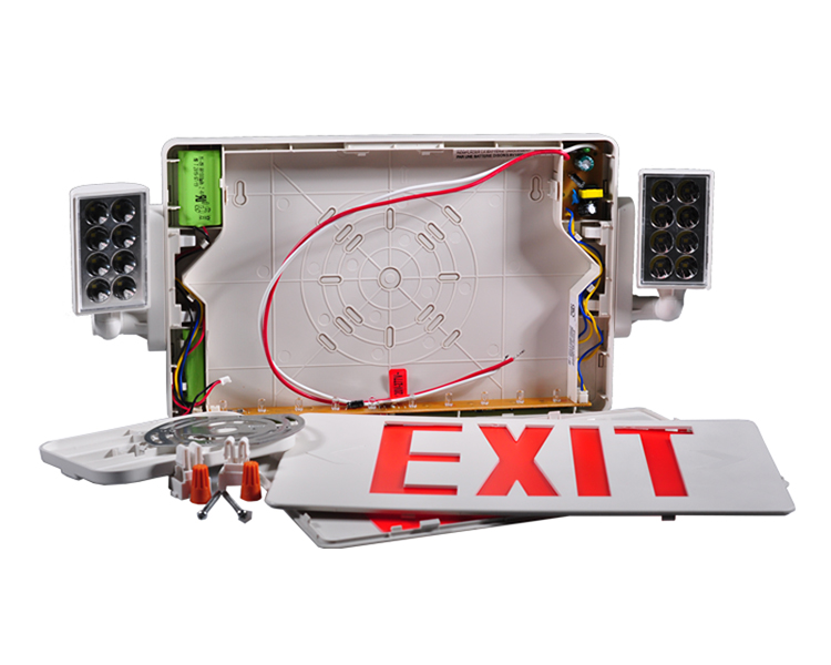 JLECD2RW-EFRENCY Fire Exit Lights med røde bokstaver