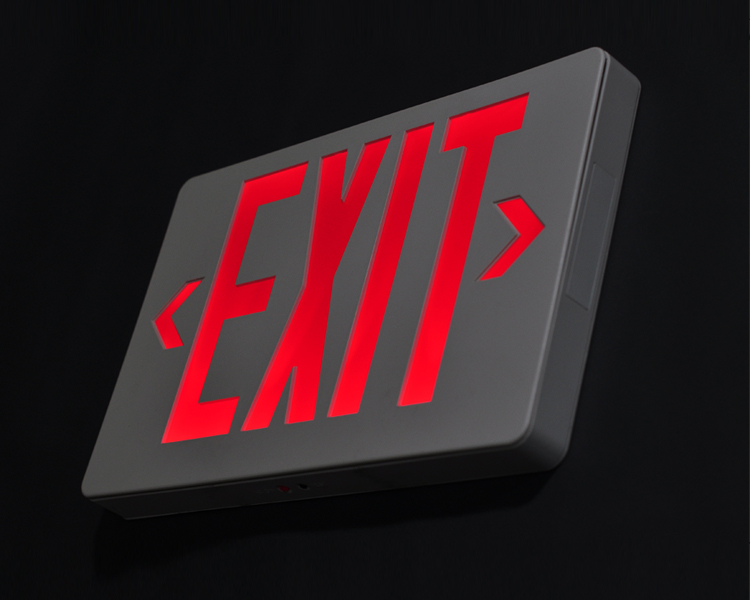 Jleed2rwem-New Slim Red LED Exit-skilt