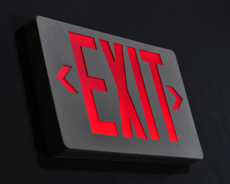 Jleed2rwem-New Slim Red LED Exit-skilt