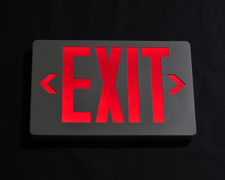 Jleed2rwem-New Slim Red LED Exit-skilt
