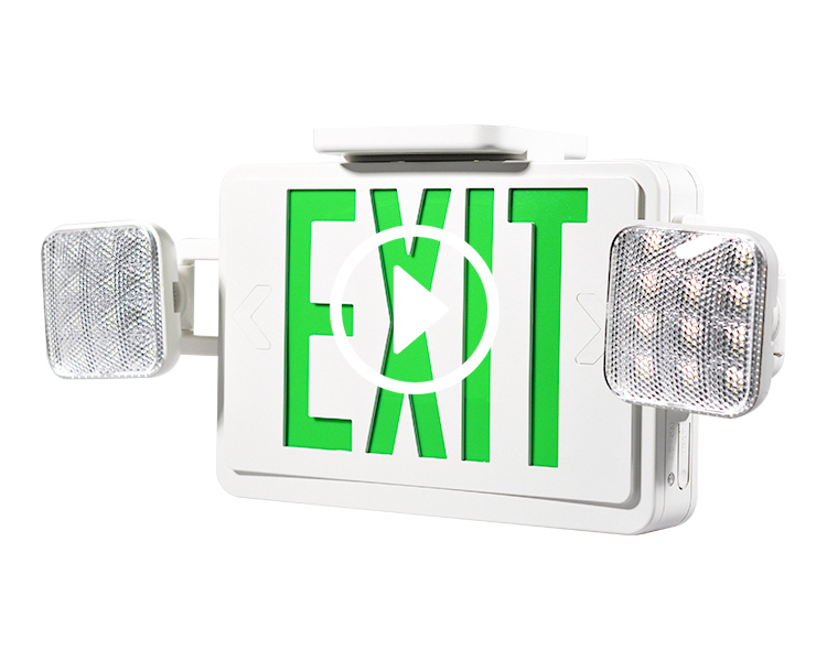 JLEC2GWRC-ledet Exit Exit Sign Combo med Remote Capable