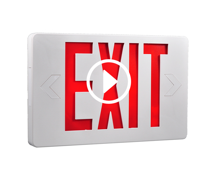 Jleed2rwem-New Slim Red LED Exit-skilt